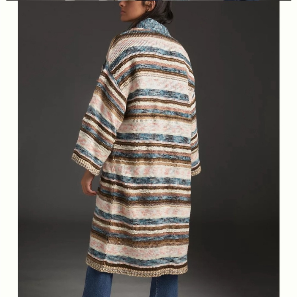 Anthropologie Lizzie Shimmer Knit Duster Kimono